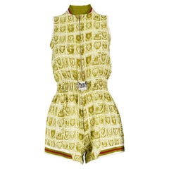 Retro Jean Paul Gaultier Religious Iconography Boxer Style Romper Playsuit, 1990s