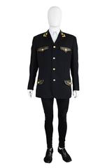 Gianni Versace 1992 Mens Wool & Leather Studded Jacket