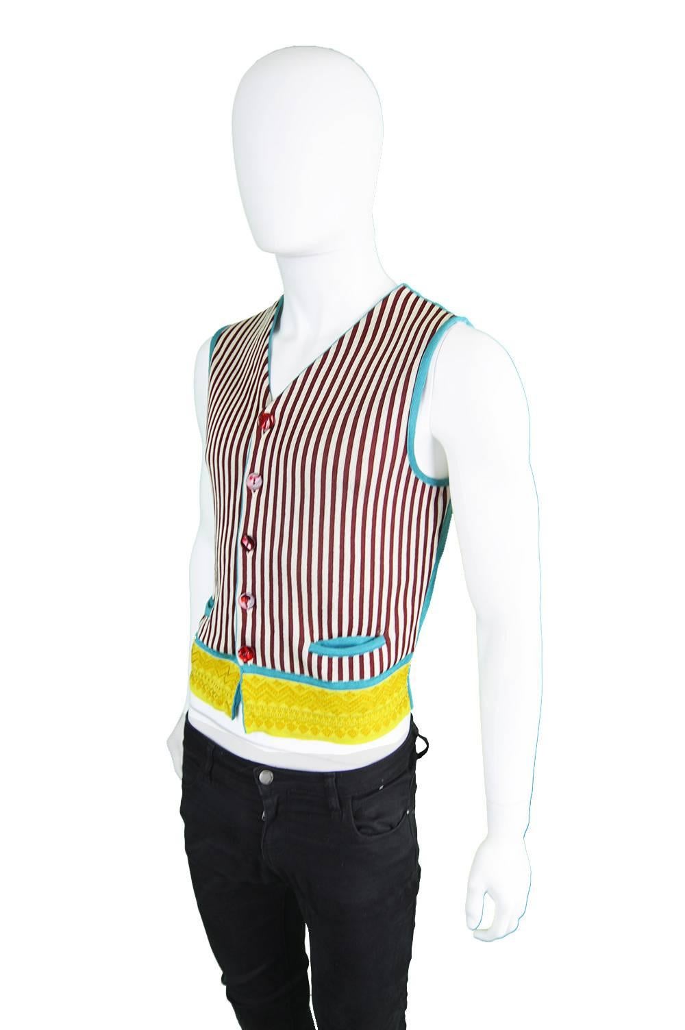Women's or Men's Vintage 1990s Jean Paul Gaultier Mens Knit Sweater Vest
