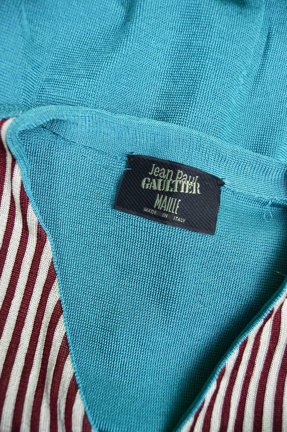 Vintage 1990s Jean Paul Gaultier Mens Knit Sweater Vest 4