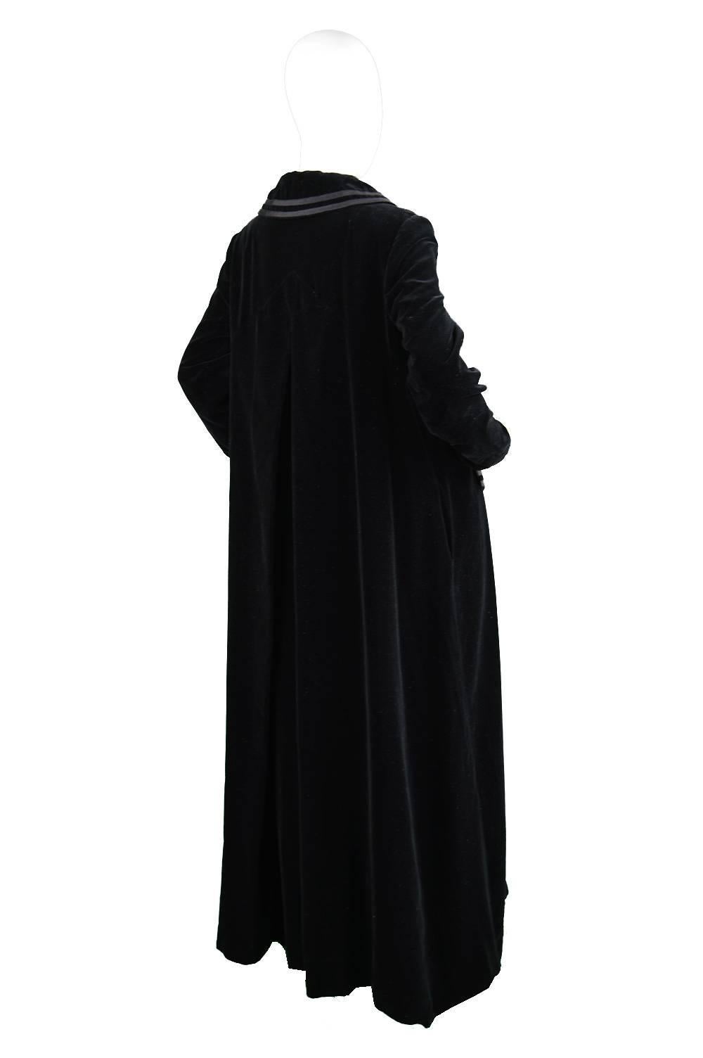 long black velvet coat