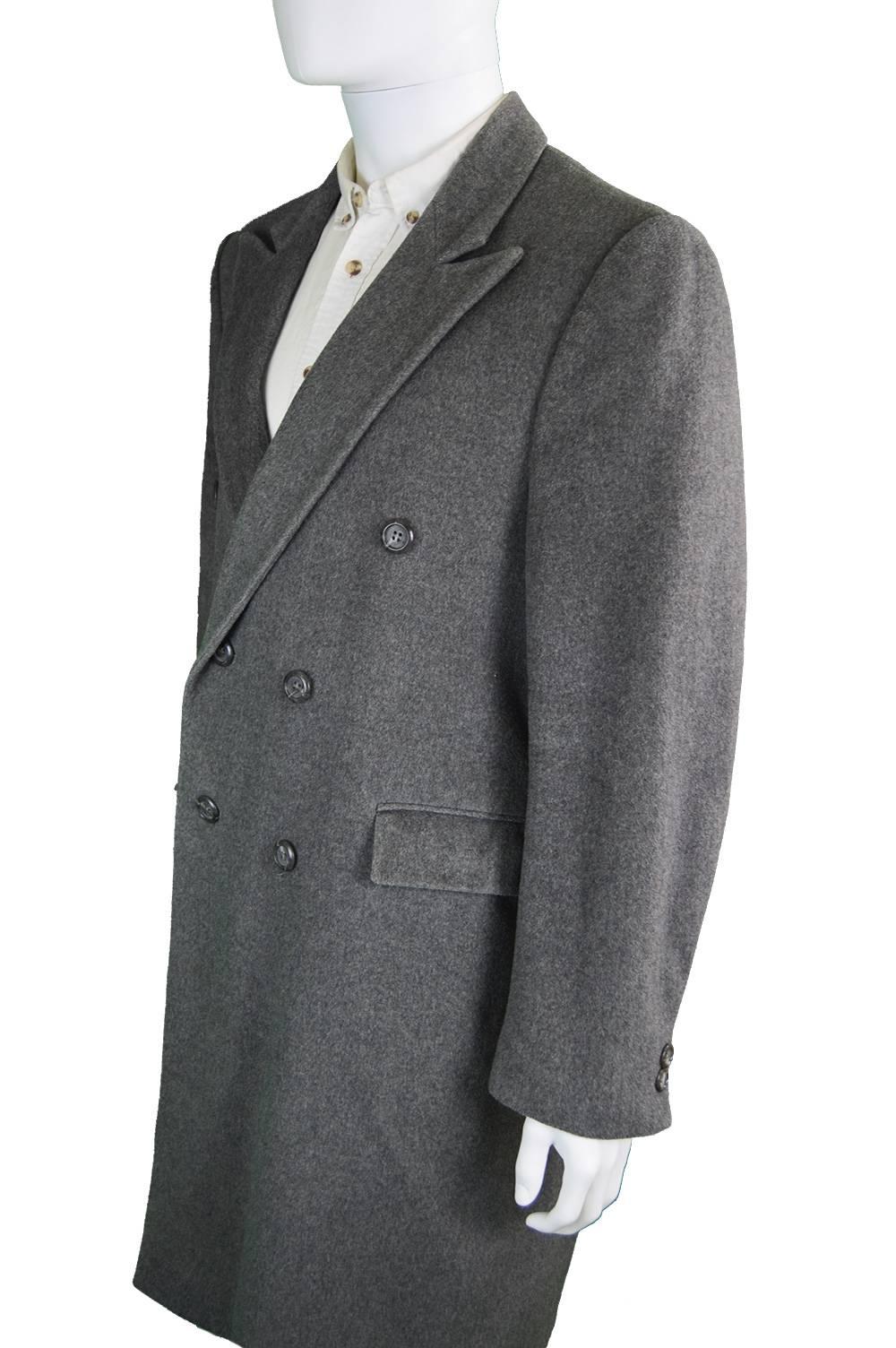 1960s Take 6 Carnaby Street Mens Wool & Cashmere Coat Vintage  In Excellent Condition In Doncaster, South Yorkshire