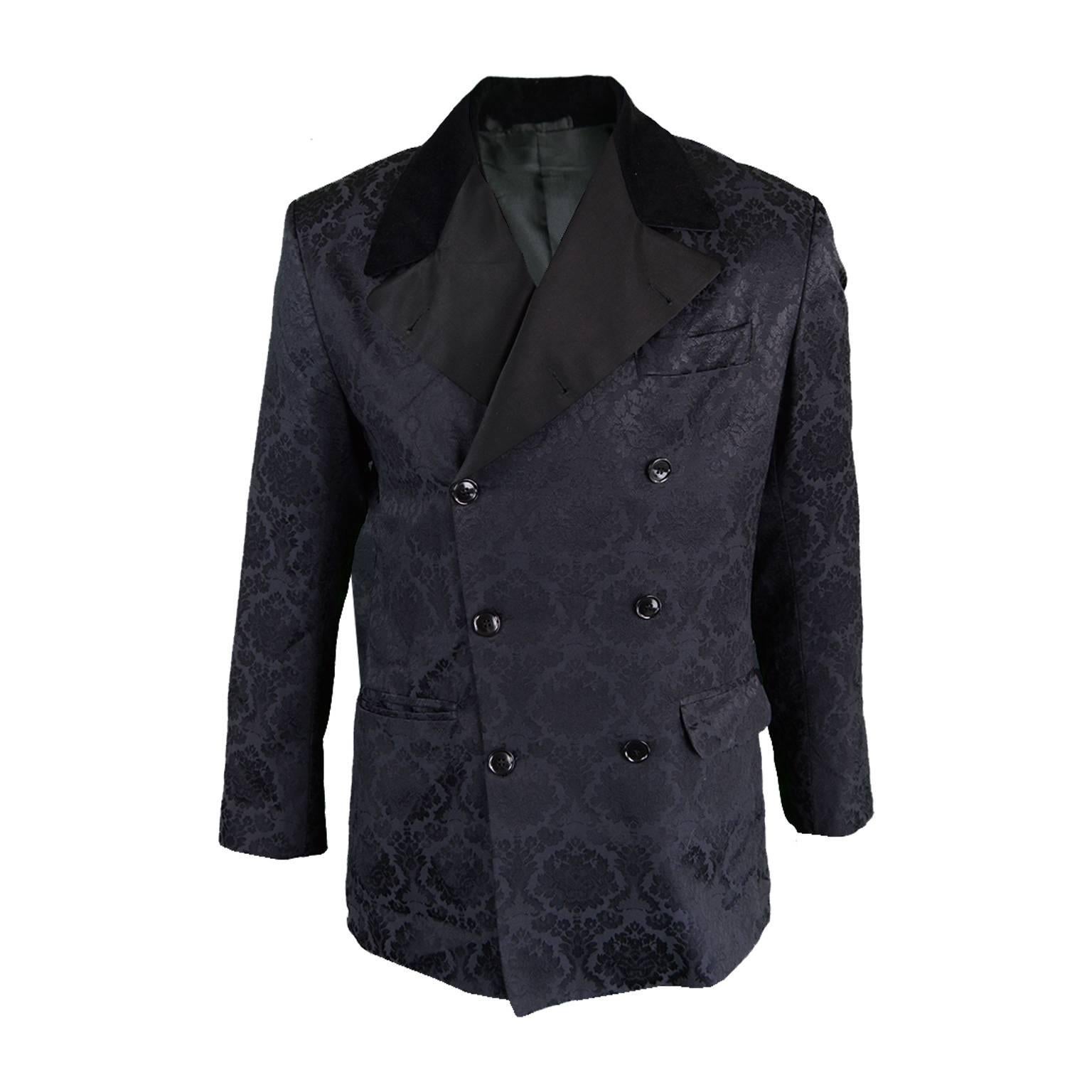 Rare Vintage La Rocka! Men's Damask Regency Style Jacket 1990s For Sale