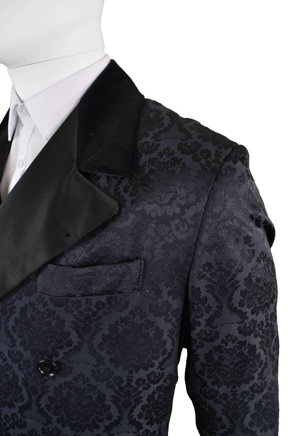 Rare Vintage La Rocka! Men's Damask Regency Style Jacket 1990s For Sale 1