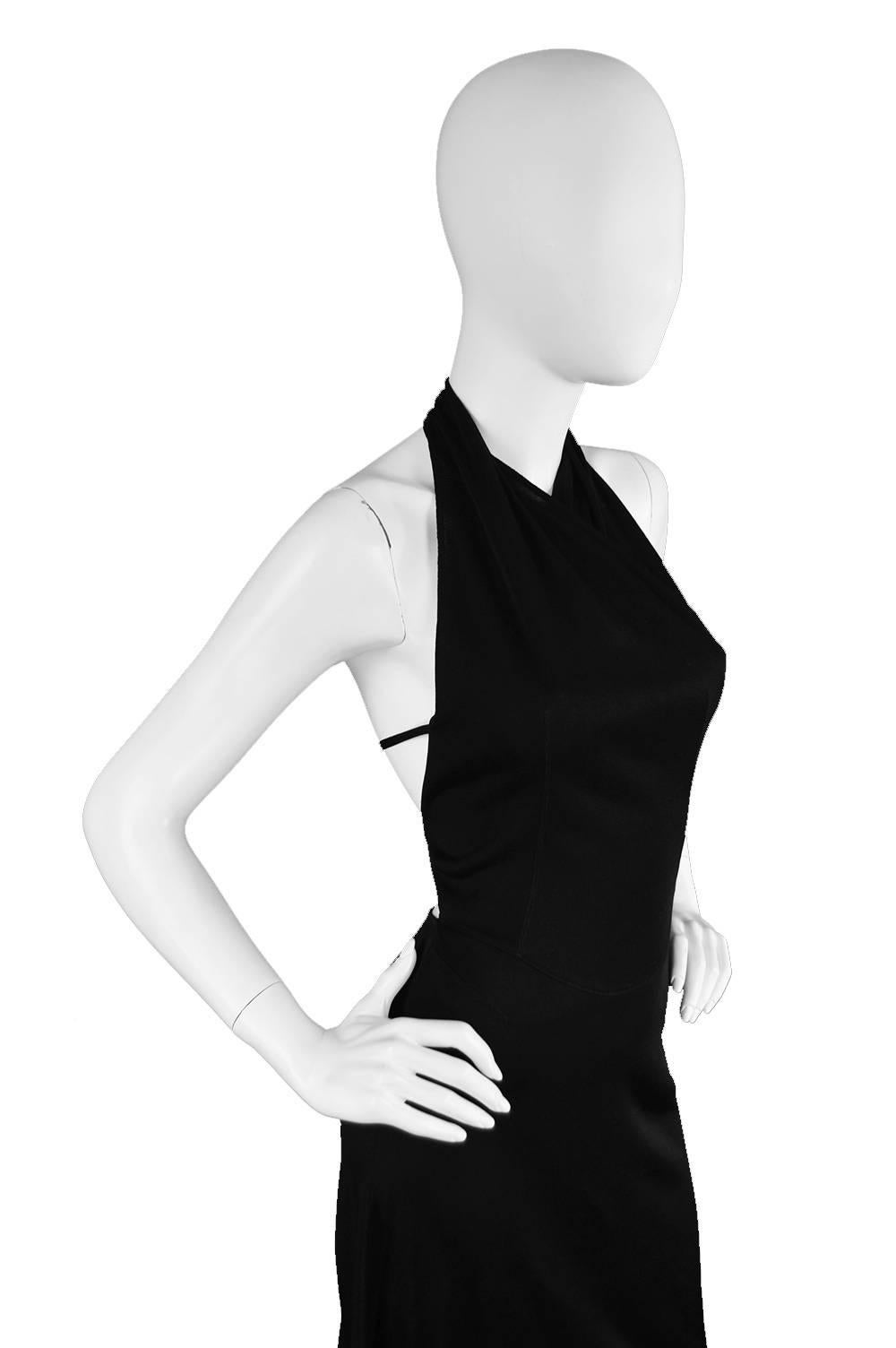 Black 1990s Azzedine Alaia Backless Mini Jersey Dress