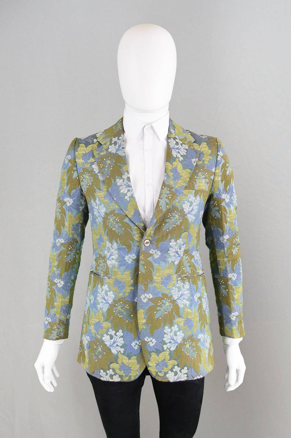 Gray Maggy Rouff Men's Tapestry Brocade Blazer, 1960s  For Sale