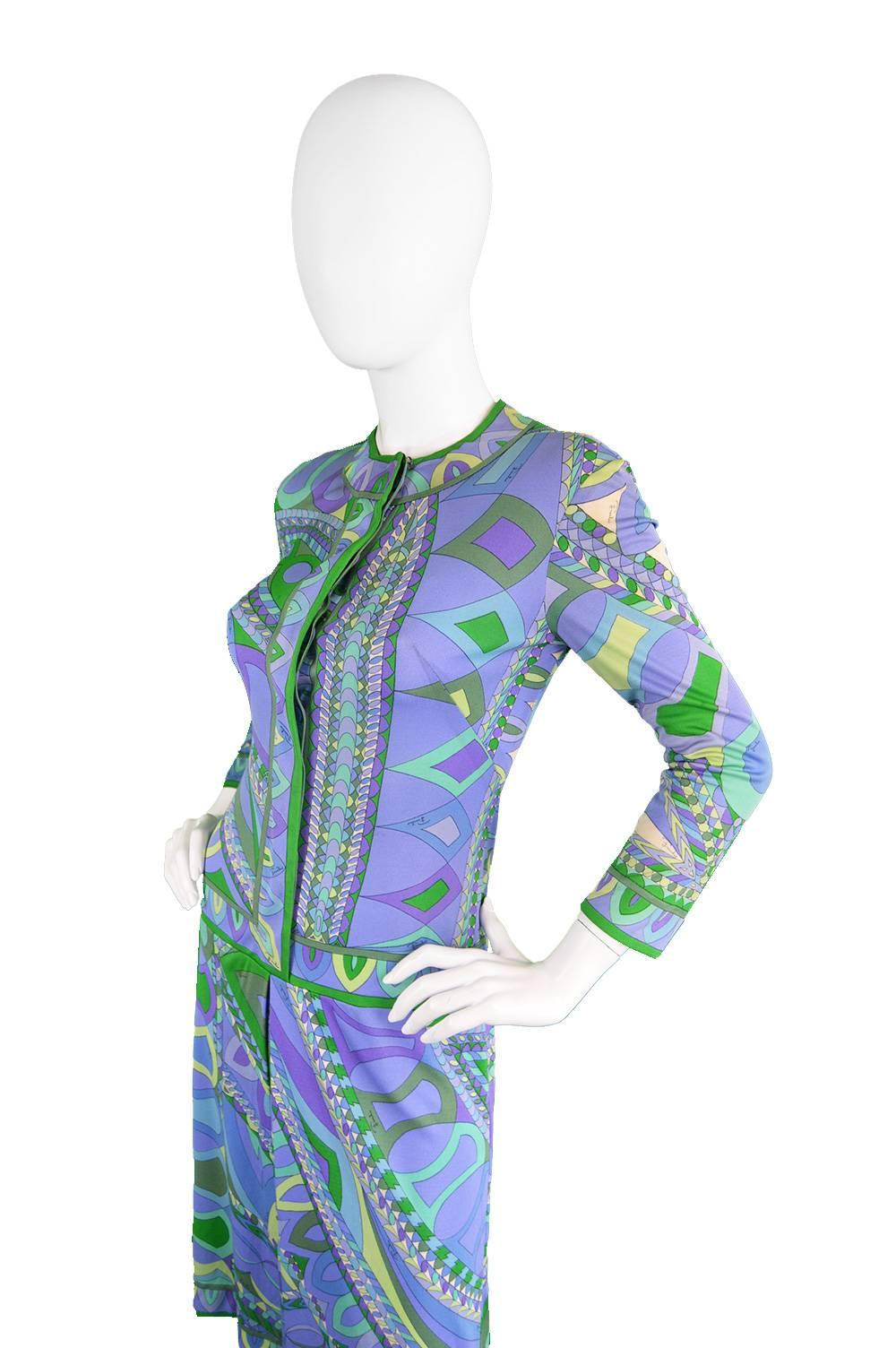 Emilio Pucci Printed Silk Jersey Shift Dress, 1960s  In Excellent Condition For Sale In Doncaster, South Yorkshire