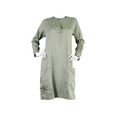 Kenzo Jap 1970s Vintage Minimalist Cotton Shift Dress with Oversized Pockets