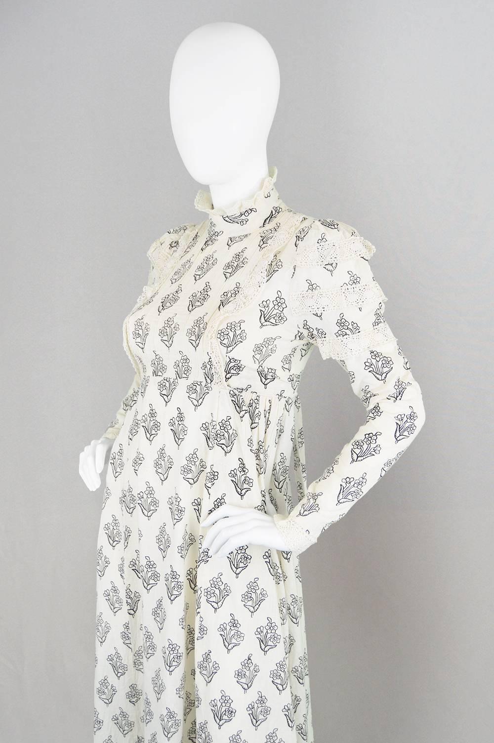 Late 60s Carnaby St Maxi Dress XS