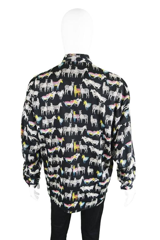 Versace Jeans Couture Men's Zebra Rhinestone Shirt White main image 1