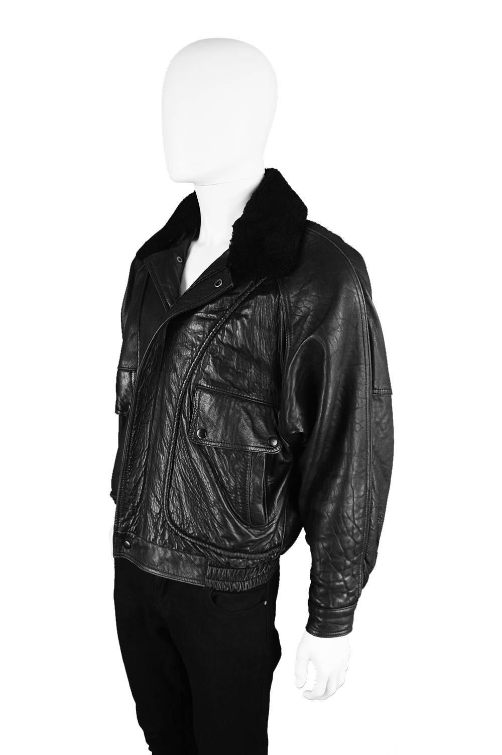 valentino leather jacket men's