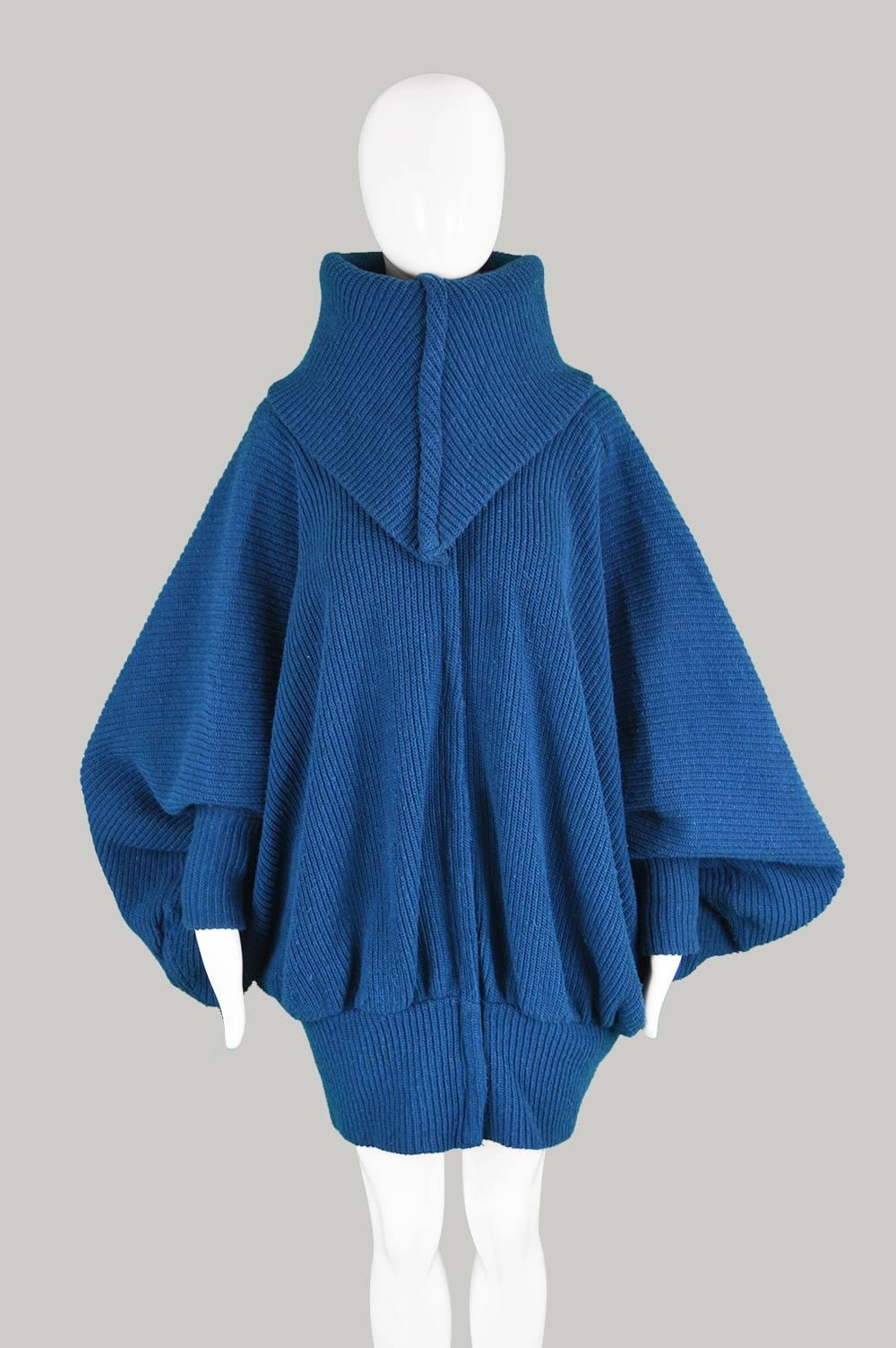 Norma Kamali Avant Garde Batwing Knit Vintage Jacket, 1980s In Excellent Condition In Doncaster, South Yorkshire