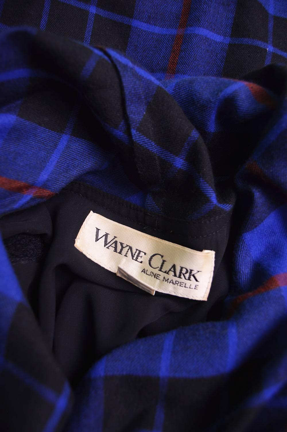 Wayne Clark for Aline Marelle Tartan/ Plaid Punk Dress, 1980s For Sale 2