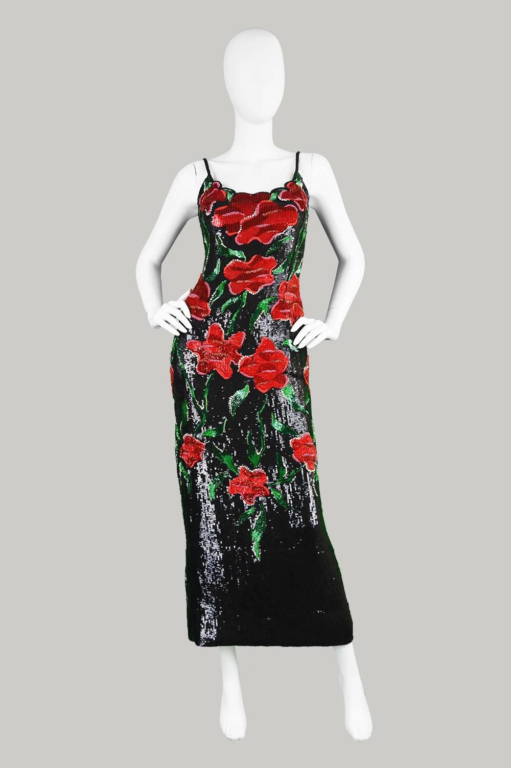 Renato Balestra Couture Beaded & Embroidered Evening Gown, 1990s. For Sale 2