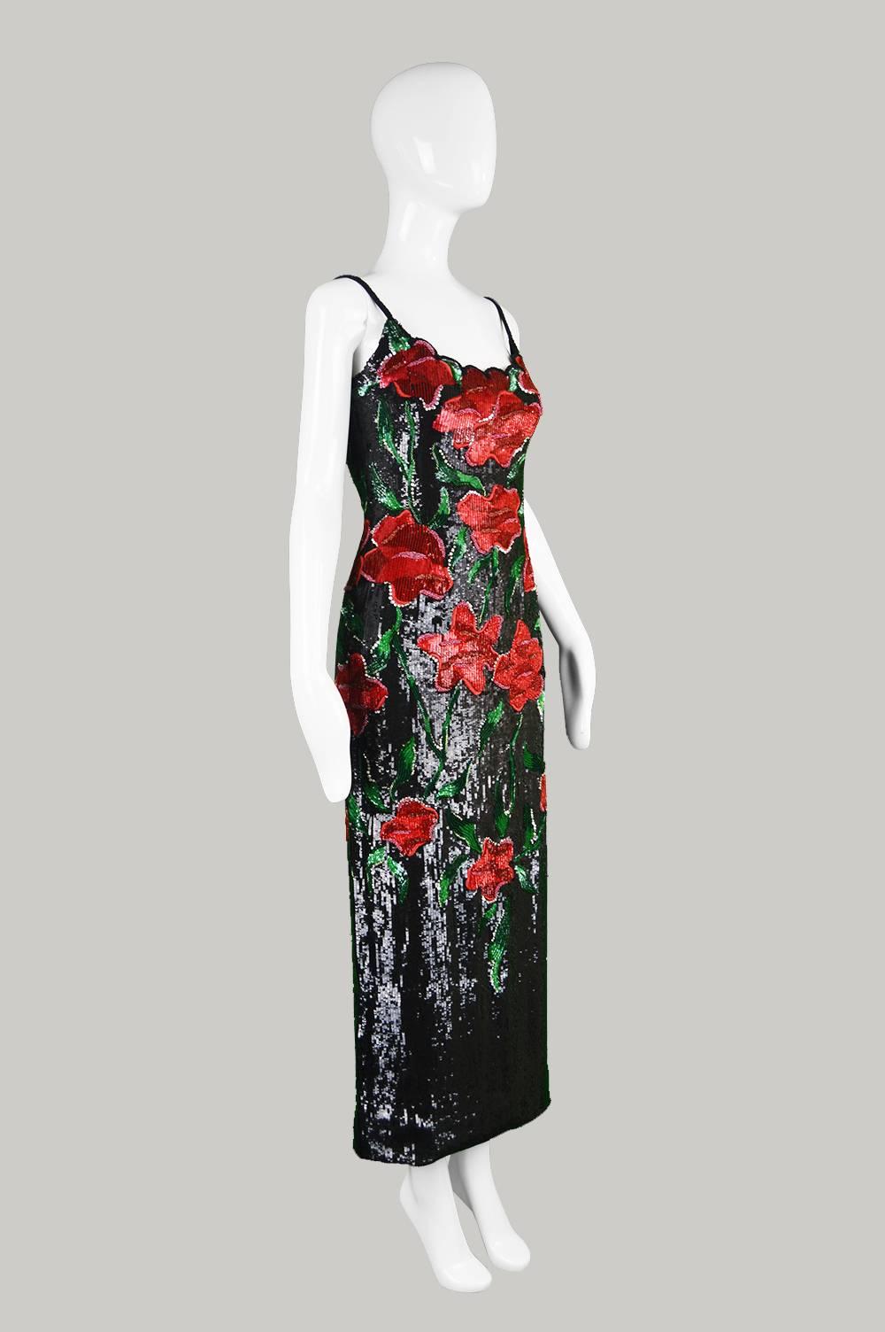 Renato Balestra Couture Beaded & Embroidered Evening Gown, 1990s. For Sale 3