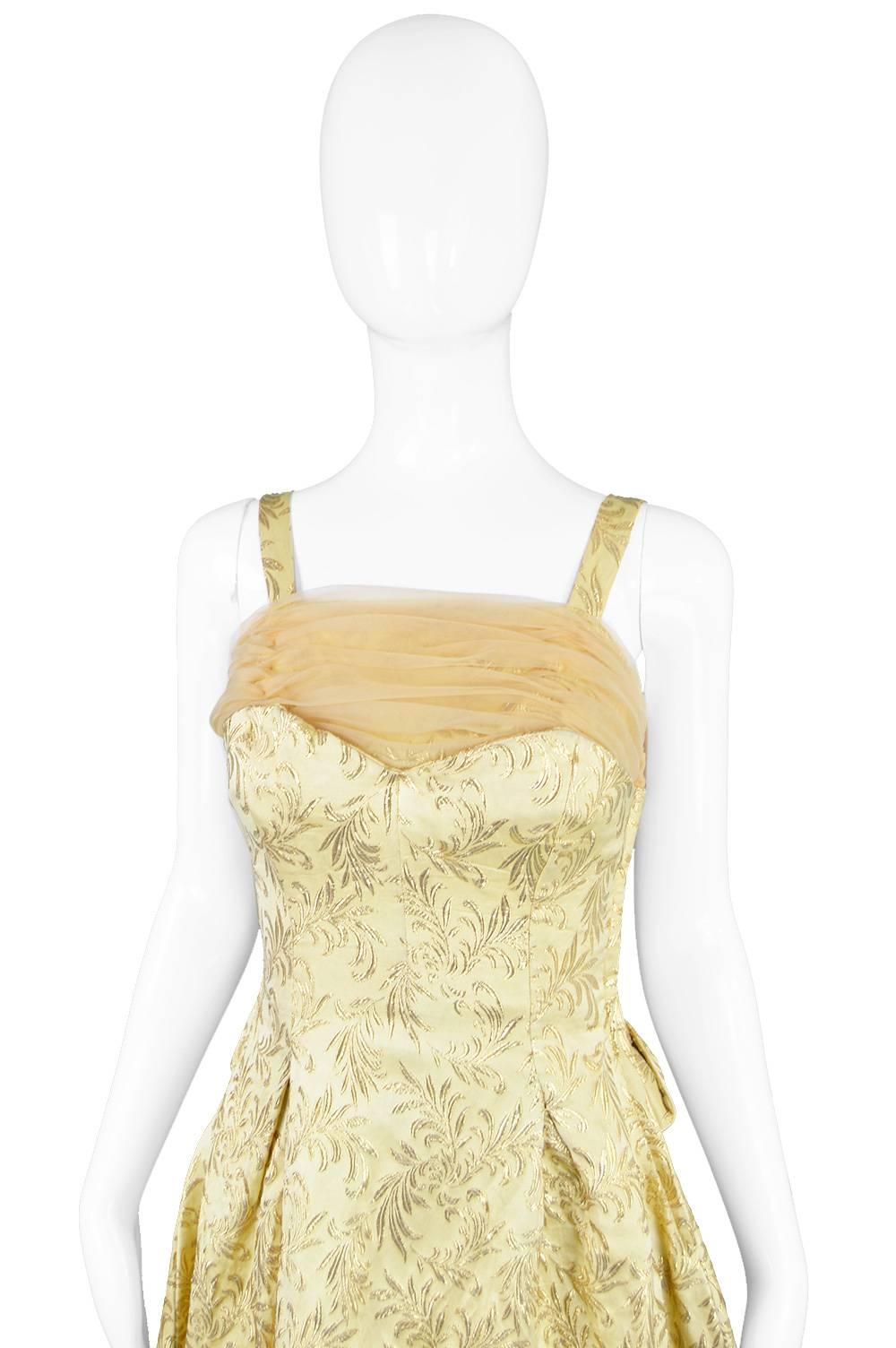 gold brocade gown