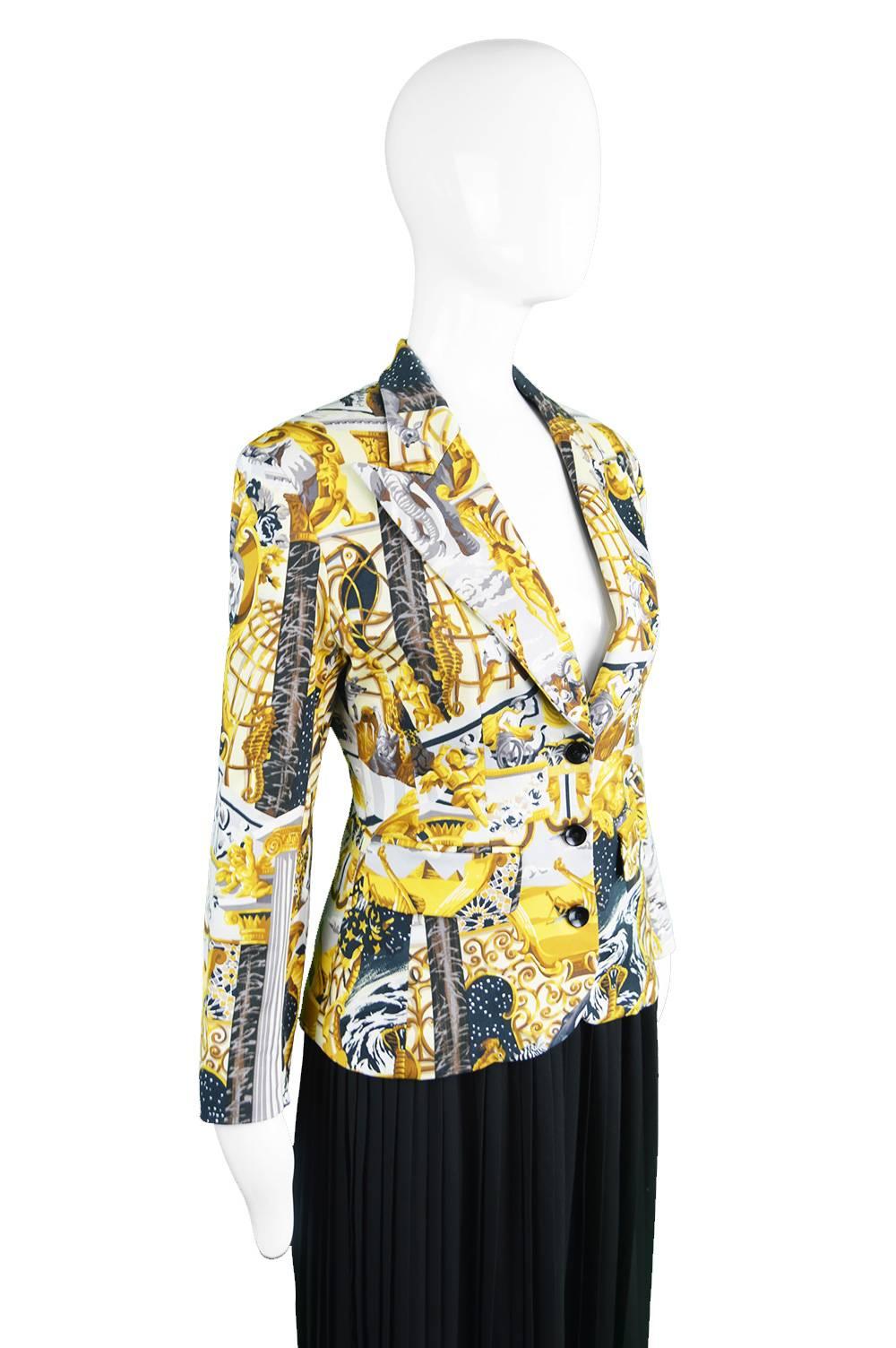 Kenzo Baroque Mythology Print Jacket, 1990s In Excellent Condition For Sale In Doncaster, South Yorkshire