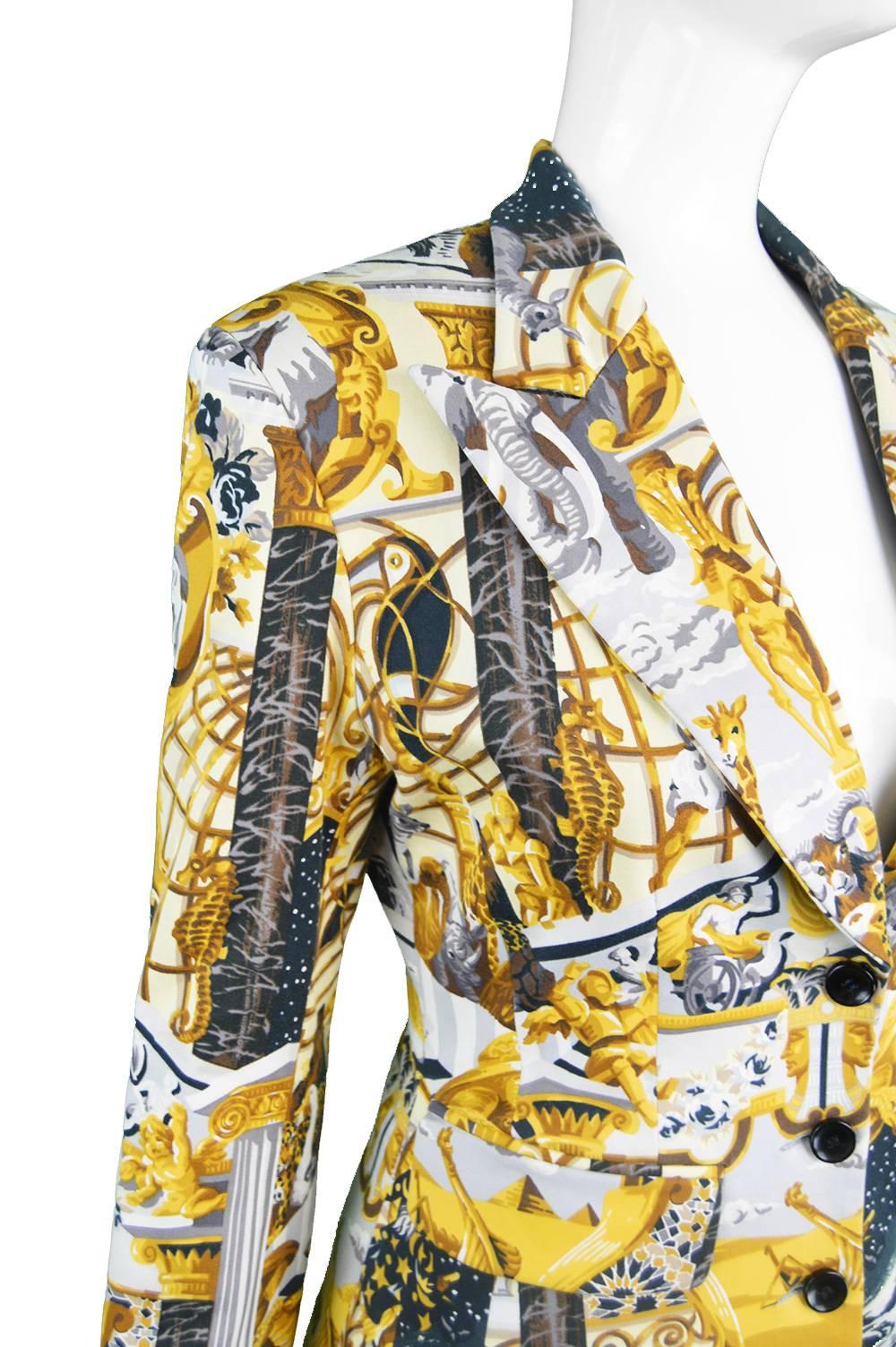 Women's Kenzo Baroque Mythology Print Jacket, 1990s For Sale