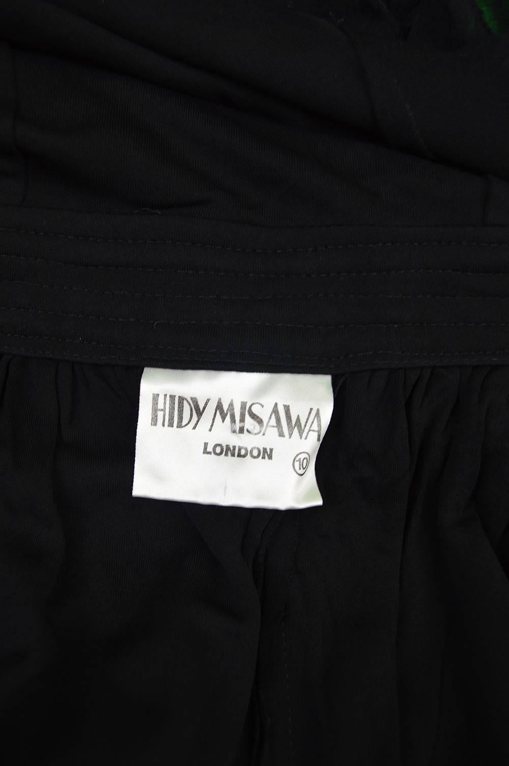Hidy Misawa Slinky Black Jersey Halterneck Jumpsuit, 1980s 5