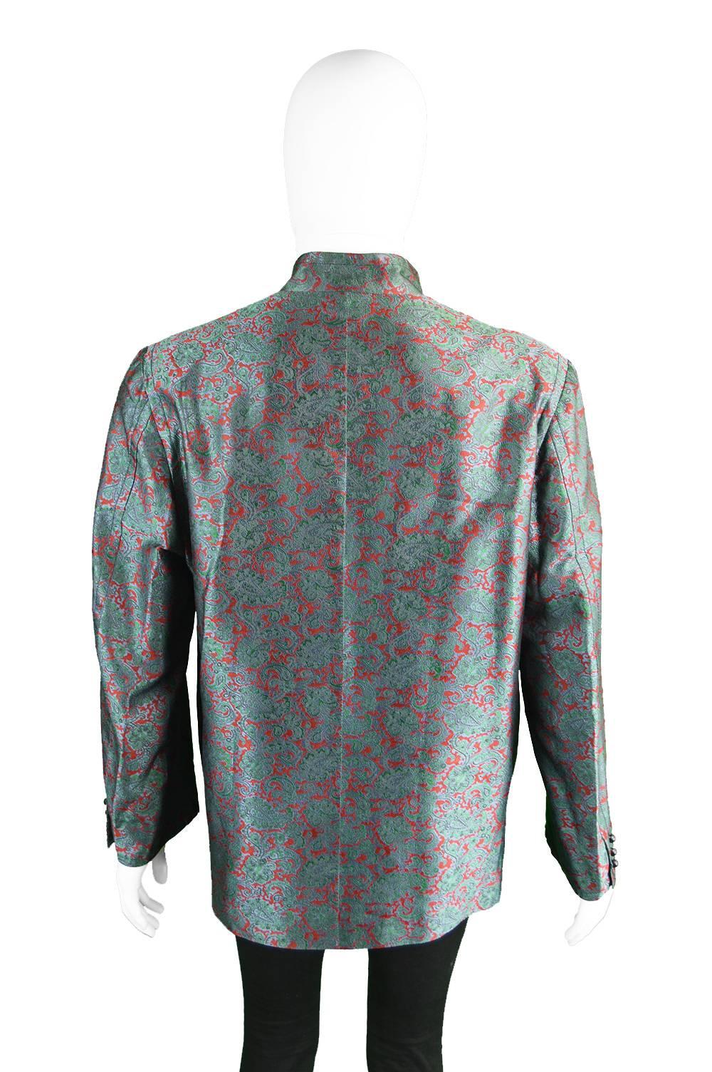 Rare Men's Yves Saint Laurent Rive Gauche Silk Nehru Jacket, c. 1960s 1