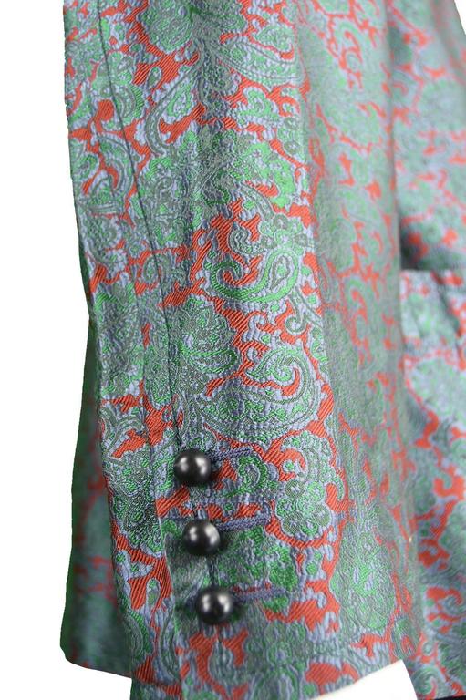Rare Men's Yves Saint Laurent Rive Gauche Silk Nehru Jacket, 1960s