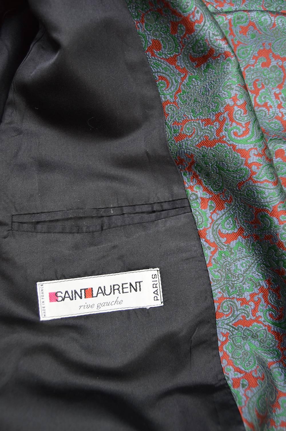 Rare Men's Yves Saint Laurent Rive Gauche Silk Nehru Jacket, c. 1960s 2