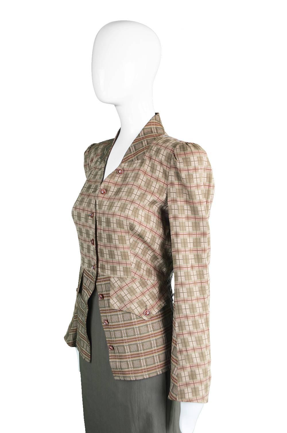 Christian Lacroix Runway Checked Riding Jacket, Spring-Summer 1997 1