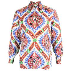 Prada Men's Silk Shirt with Holliday & Brown Collab Paisley Print, A/W 2003 12