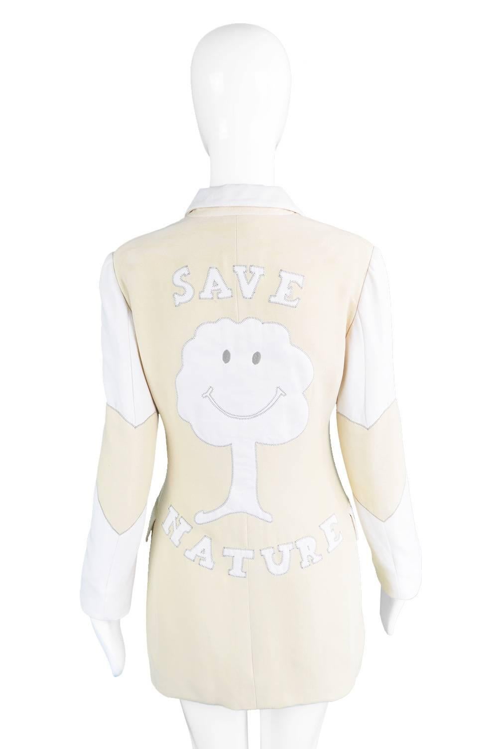 Women's Moschino 'Save Nature' Eco-couture Jacket - Franco's Final Collection, 1994
