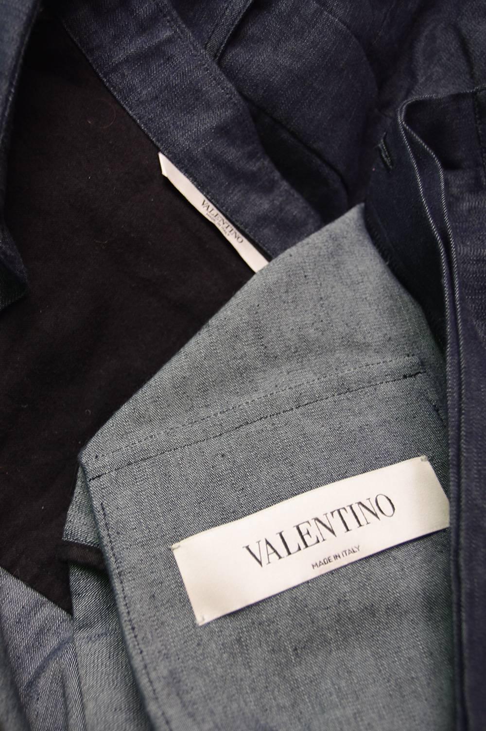 Valentino Men's Runway Minimalist Denim Jumpsuit, A/W 2014 5