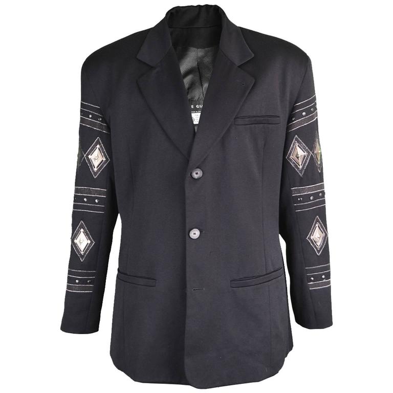 Calugi E Giannelli mens vintage pinstripe long wool blend blazer size 50