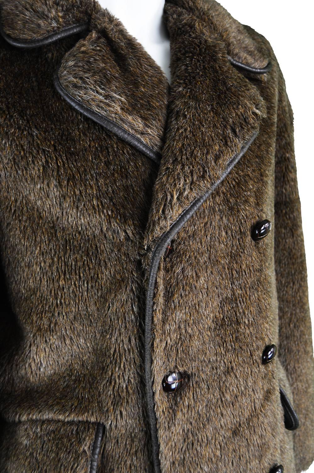 mens faux fur coats