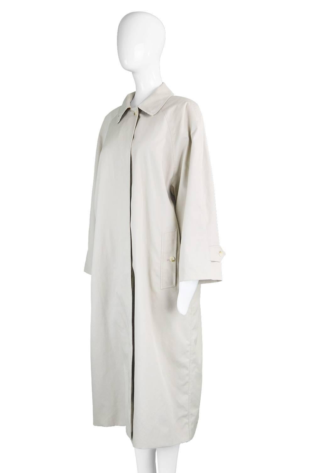 Burberry Vintage Women's Swing Mackintosh Coat with Nova Check Lining, 1980s  3