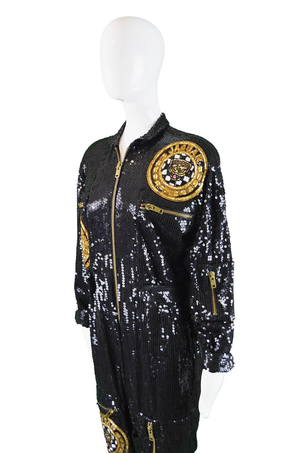 sequin boiler suit