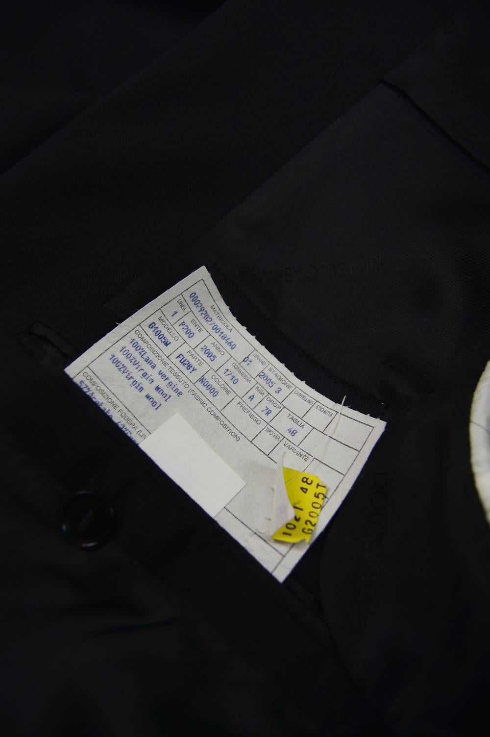Dolce & Gabbana Men's Classic Peaked Lapels Dinner Jacket, c. Fall 2005 For Sale 6