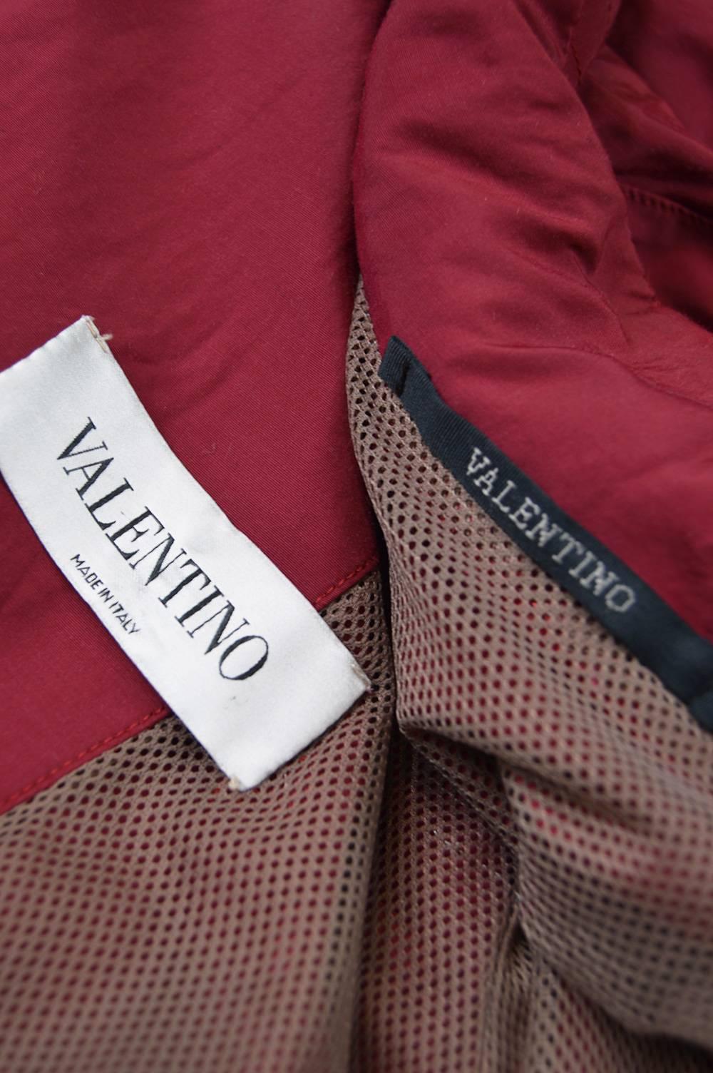 Valentino Men's Wine Red Bomber Jacket 38  For Sale 3