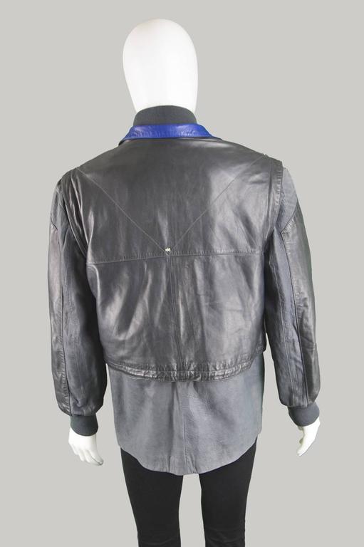 Claude Montana Men S Lambskin Leather Jacket With Detachable Vest 1980s