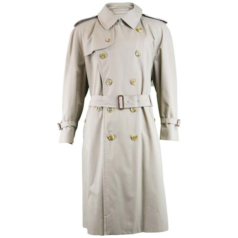 Burberry Vintage Men's Double Breasted Trench Coat, 1980s at 1stDibs ...