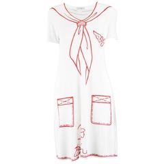 JC de Castelbajac Trompe L'oeil 'Madalfa' Rayon Knit Dress, 1990s 9
