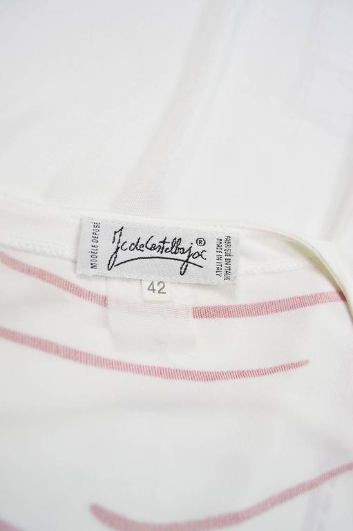 JC de Castelbajac Trompe L'oeil 'Madalfa' Rayon Knit Dress, 1990s For ...