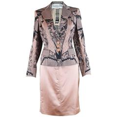 John Galliano for Christian Dior Trompe L'oeil Lace Effect Skirt Suit, S/S 2006 6