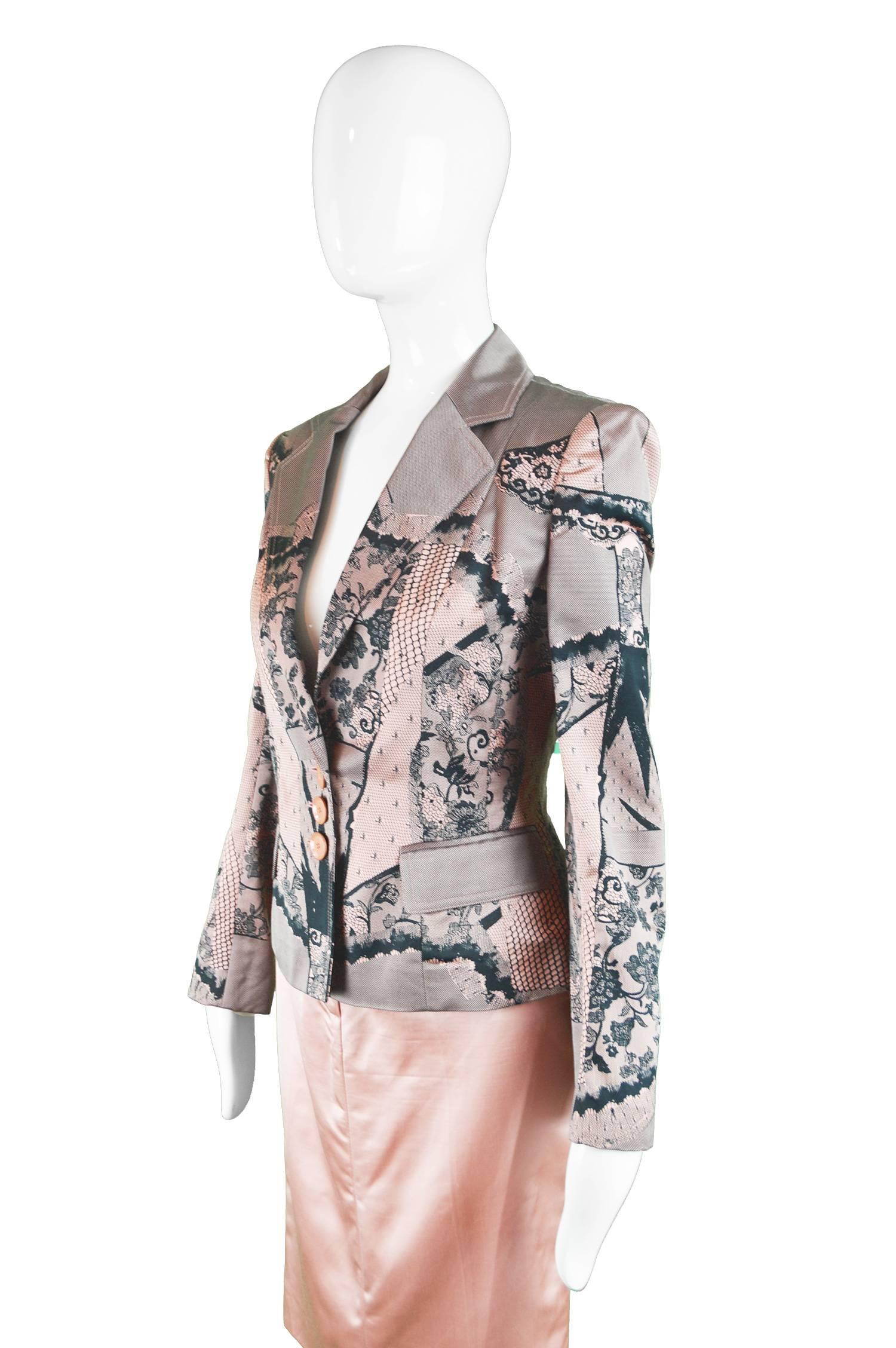 Women's John Galliano for Christian Dior Trompe L'oeil Lace Effect Skirt Suit, S/S 2006