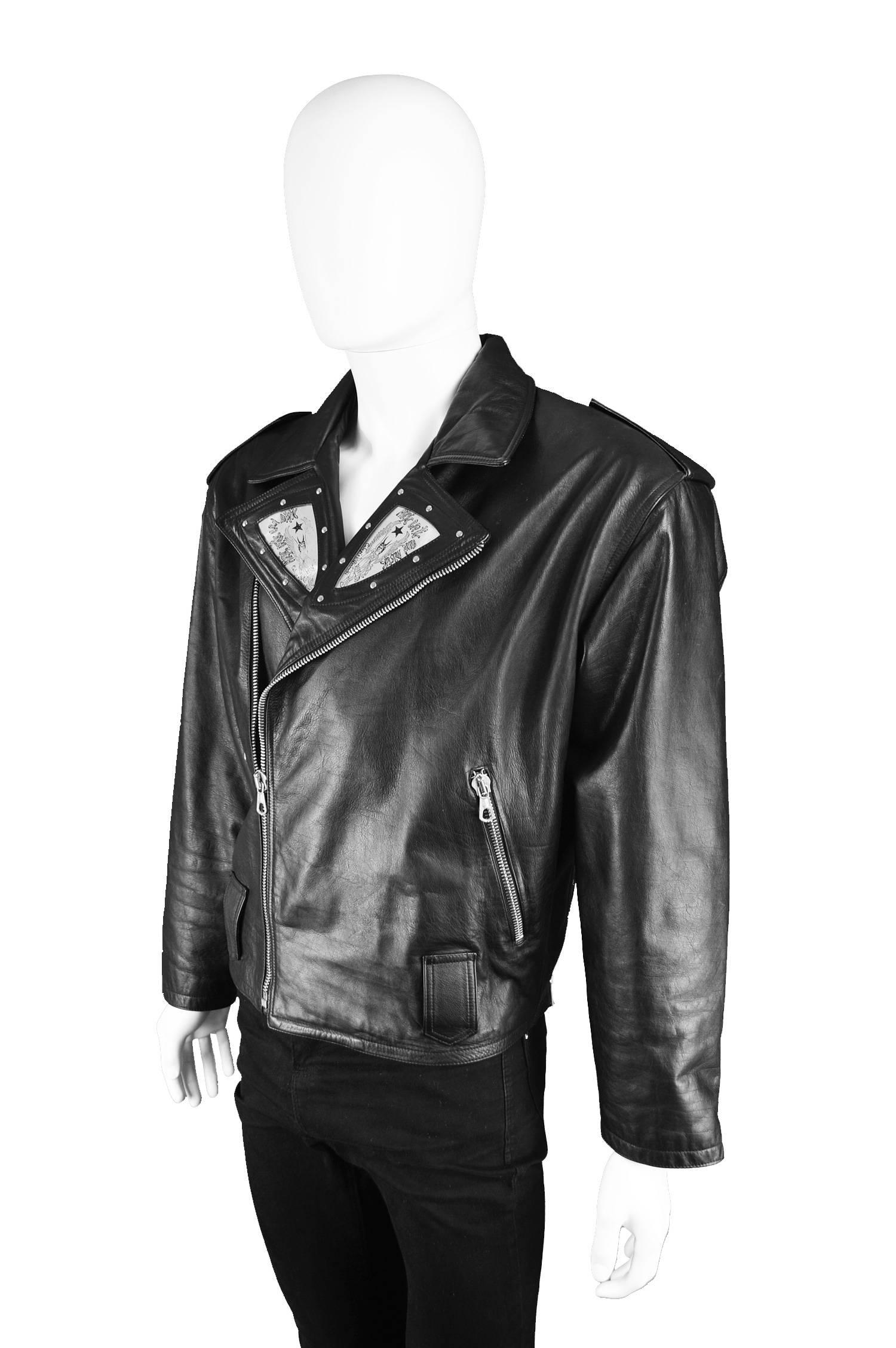 amici violent leather jacket