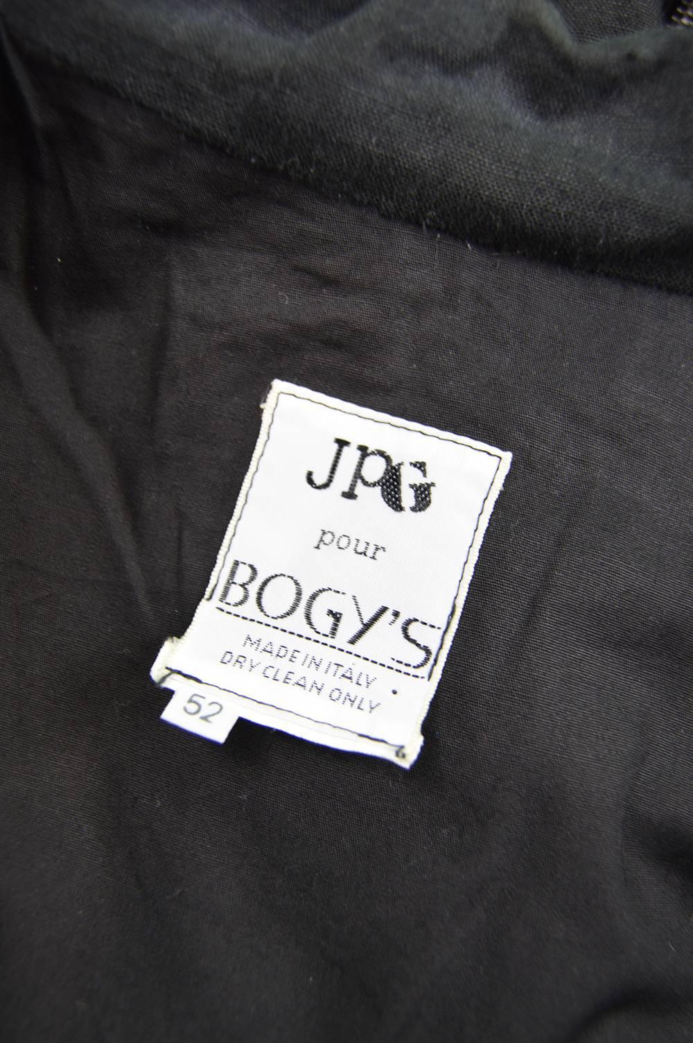 Rare Jean Paul Gaultier Pour Bogy's Men's Vintage Linen Biker Jacket, 1980s 2