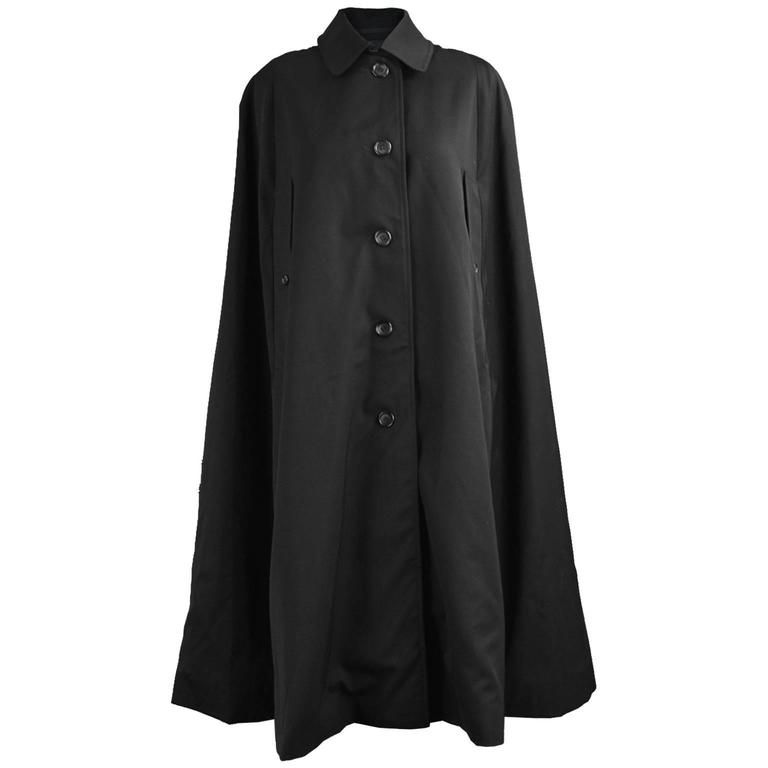 Burberry Vintage Black Wool Gabardine Trench Cape, 1980s For Sale at  1stDibs | burberry cloak, vintage burberry cape, burberry vintage cape