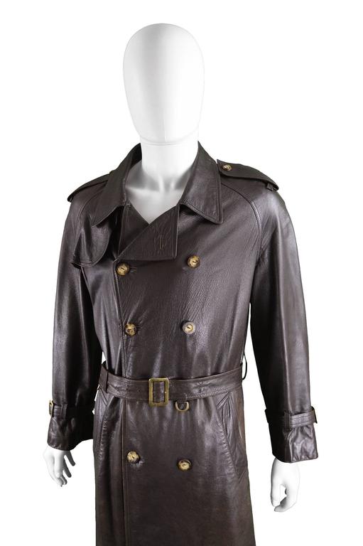 burberry leather trench coat mens