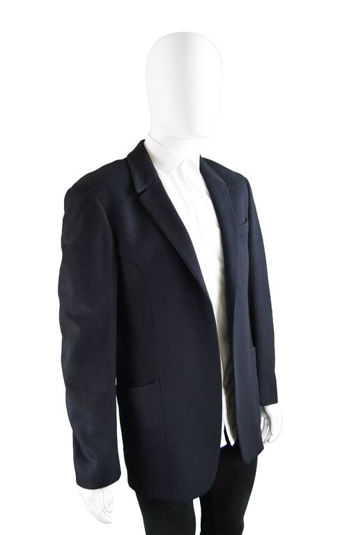 Thierry Mugler Vintage Men's Minimalist Wool and Cashmere Black and ...