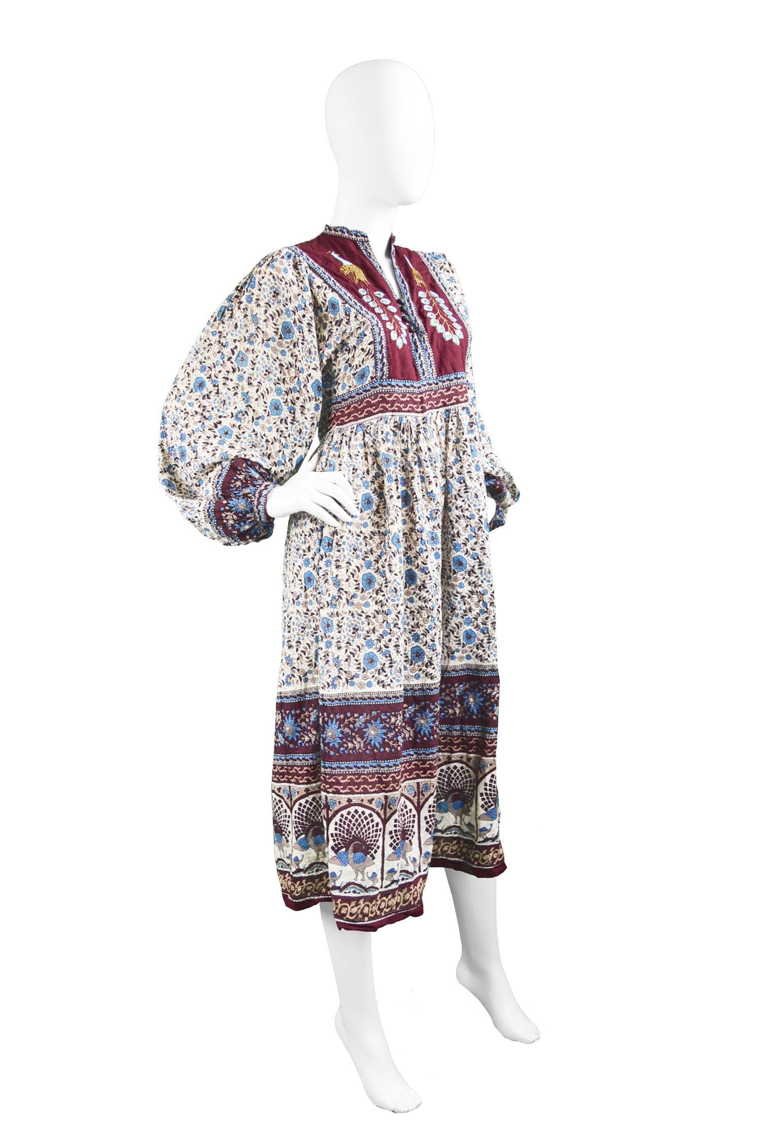 vintage indian cotton gauze dress