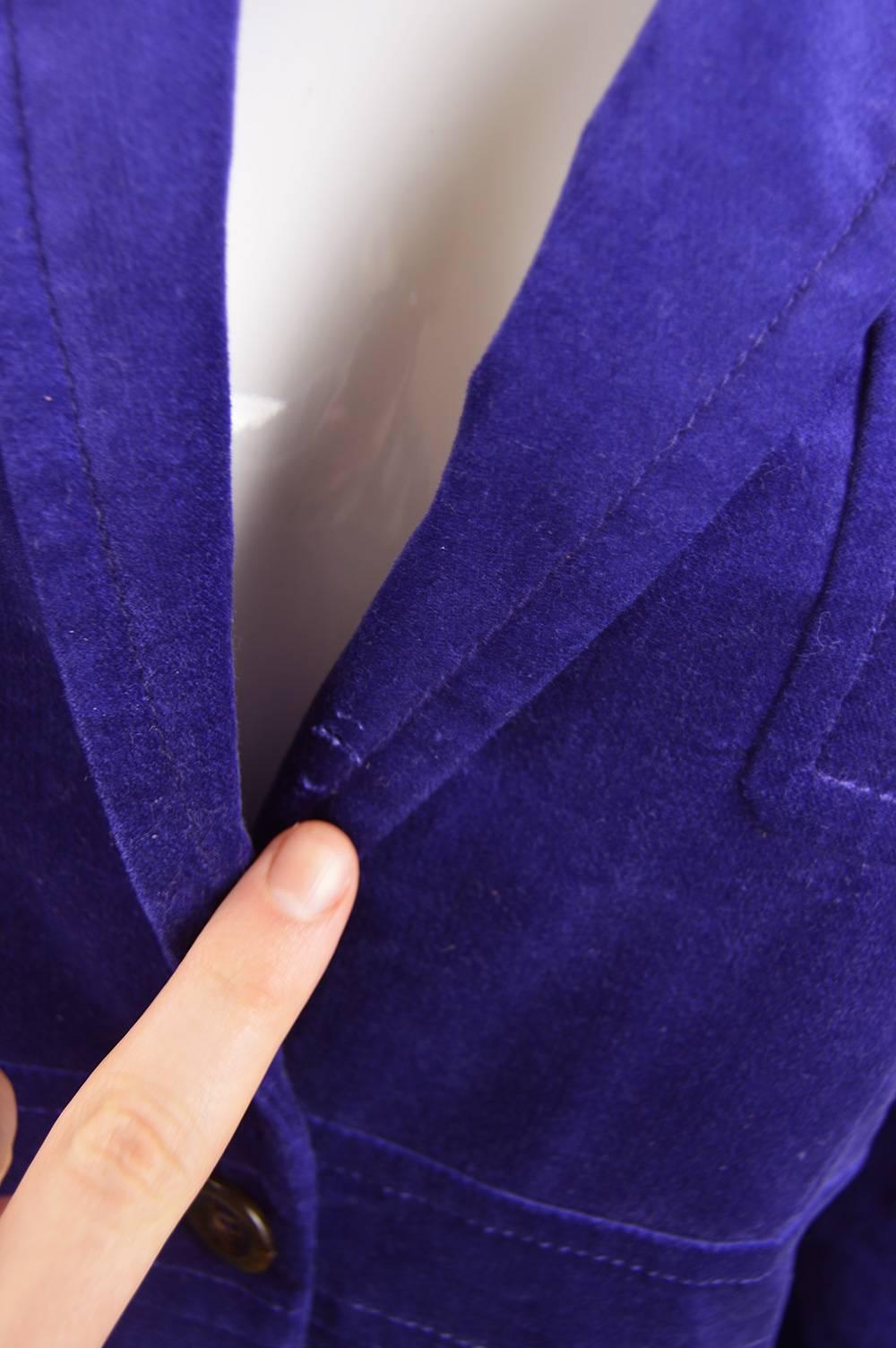 Gucci Purple Velvet Peaked Lapels Ladies Jacket 3