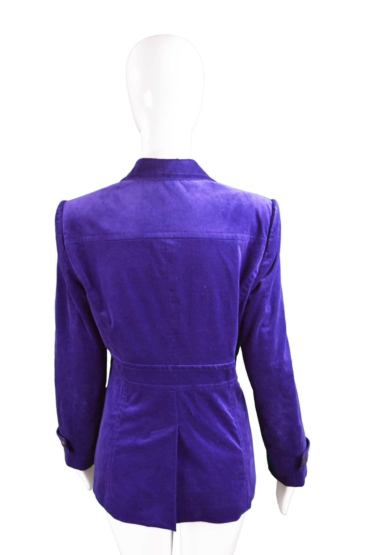 Gucci Purple Velvet Peaked Lapels Ladies Jacket 1